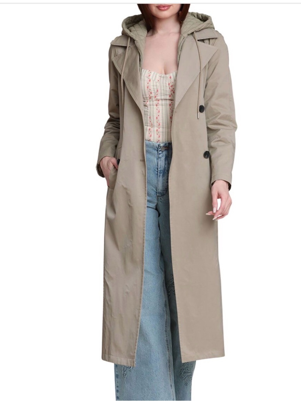 Maxi trench coat